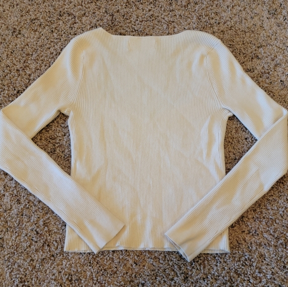 Abercrombie & Fitch Women's Sweater Top S Soft A&F Collection Pale Yellow - Picture 6 of 7